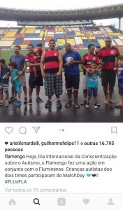 » A foto foi postada no Instagram do Flamengo, após o jogo 